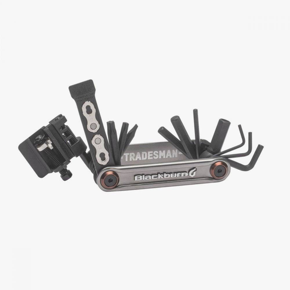 Blackburn Tradesman Mini Bike Multi-Tool with 18 functions and quick link remover, suitable for workshop and bike repairs.