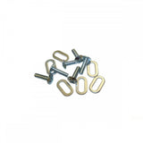 LOOK KEO cleat screws and washers, extra long 20mm replacement set, six-piece component for bike pedal cleats.