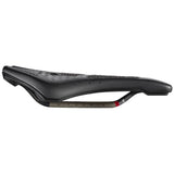 Prologo Dimension Tri CPC 143 TiroX saddle for triathlon and endurance cycling, showing sleek black design with ergonomic shape.