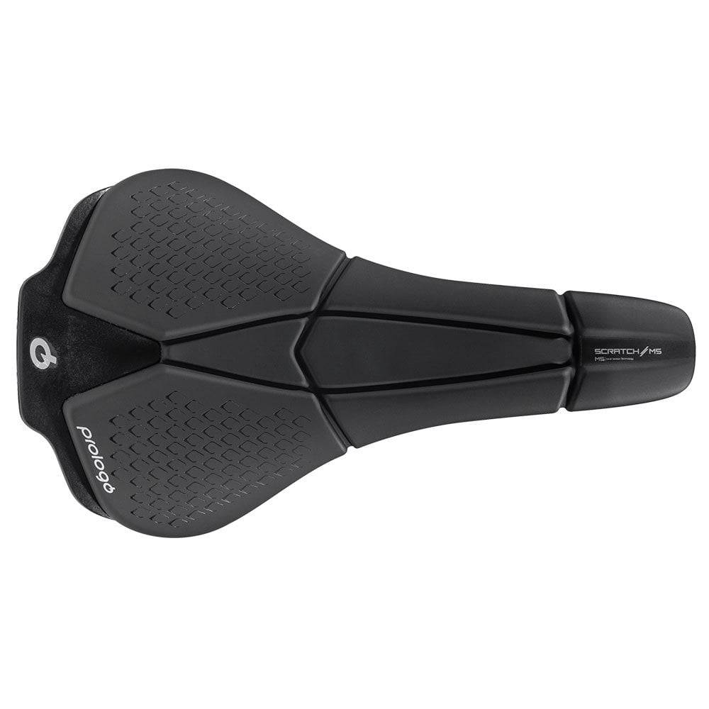 Prologo Scratch M5 140 Nack ergonomic cycling saddle, unisex bike seat with ergonomic design, ideal for road and mountain bikes.