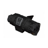 Topeak Burrito Wrap bike accessory organizer in black, compact water-repellent storage with multiple compartments for cycling gear.
