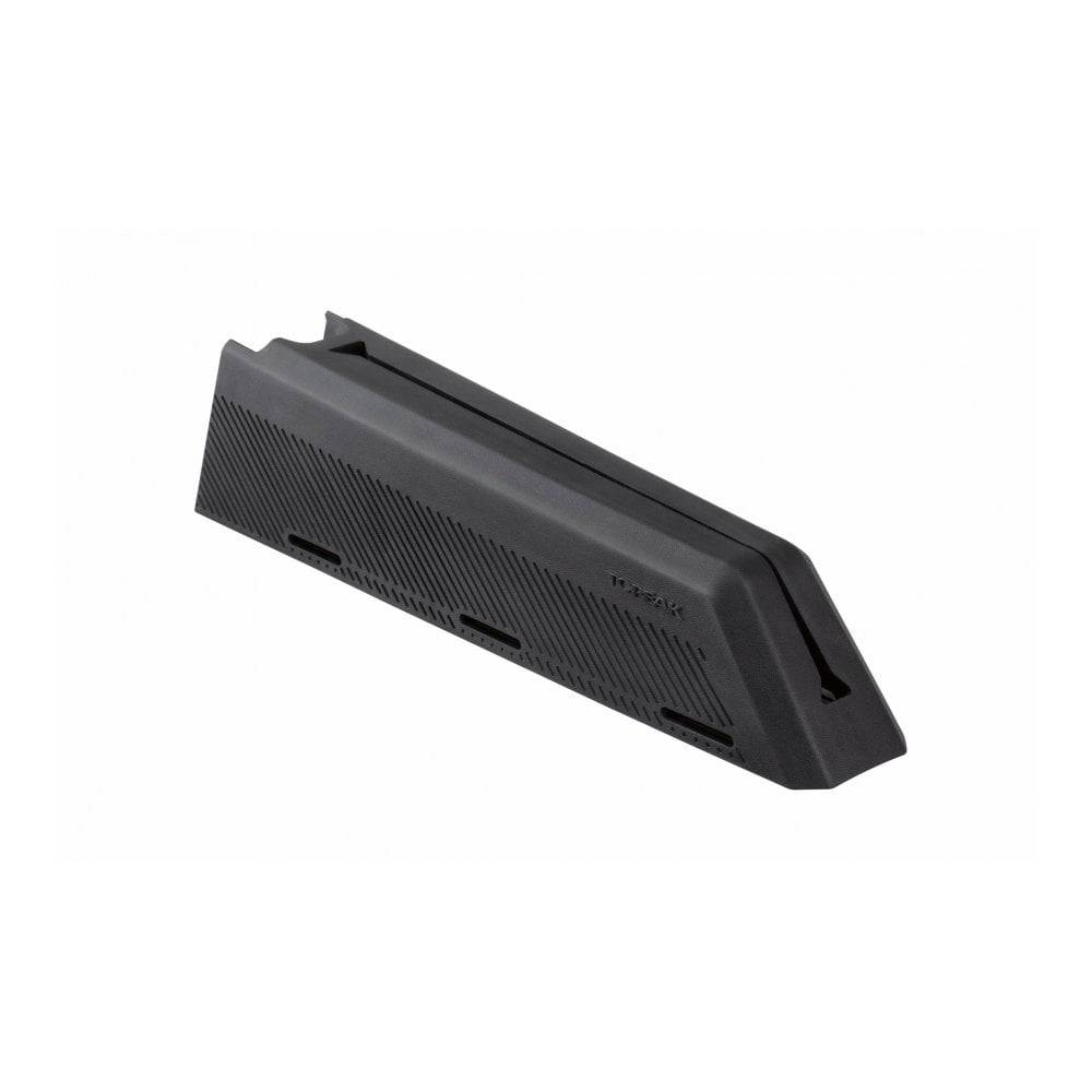 Topeak Fastfuel Tribox black top tube bike storage box with cycling essentials, mounted on bike frame for easy access.
