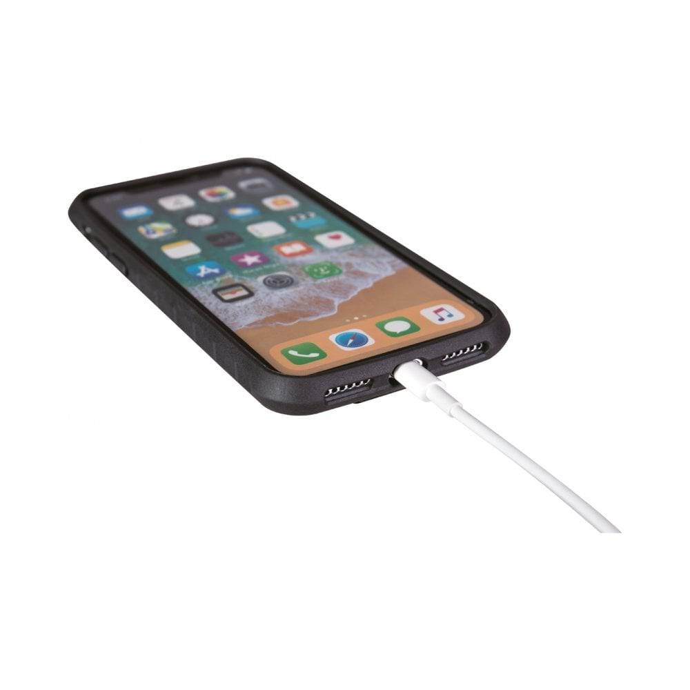 Topeak RideCase for iPhone XS Max with QuickClick mount and adjustable viewing angles, accessory phone holder on bike handlebar
