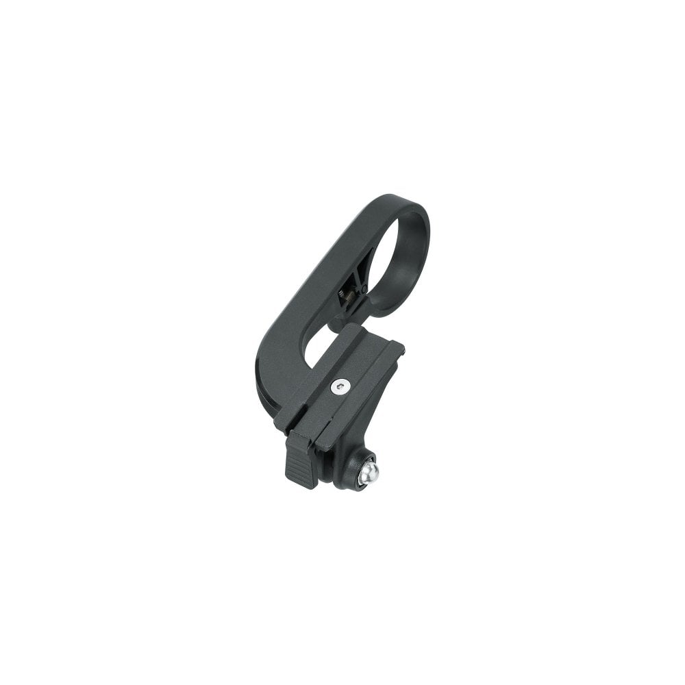 Topeak Panocomp X bracket with GoPro Type 3 mount on 31.8mm bicycle handlebar for accessories and camera attachment.
