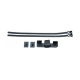 Topeak Race Rocket HPX pump bracket mount in black securely attaches to bike frame as a convenient accessory holder.