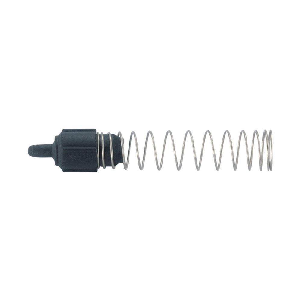Topeak black and silver check valve for JoeBlow Sprint, Turbo, XO, and Mega pump models, used as a bike pump accessory.