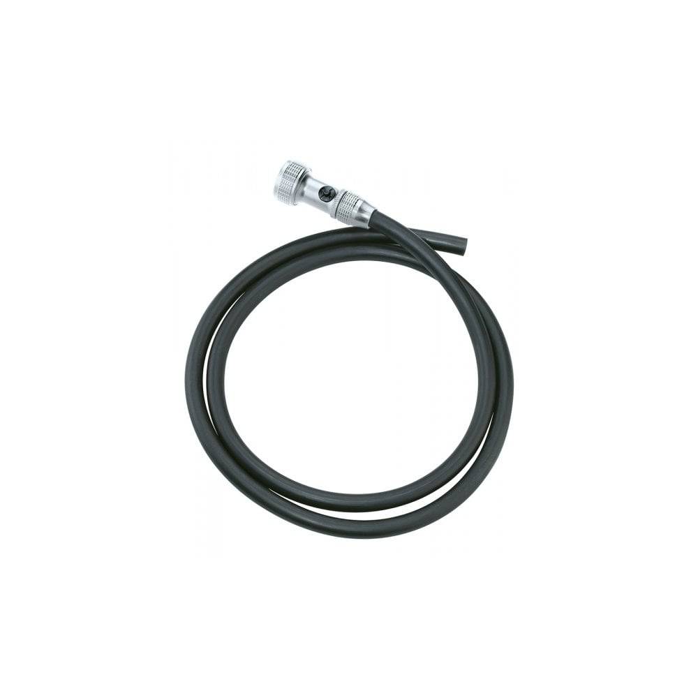 Topeak Chuckhead DX upgrade kit in black with pressure release button and mounting hardware for bike pump accessories.