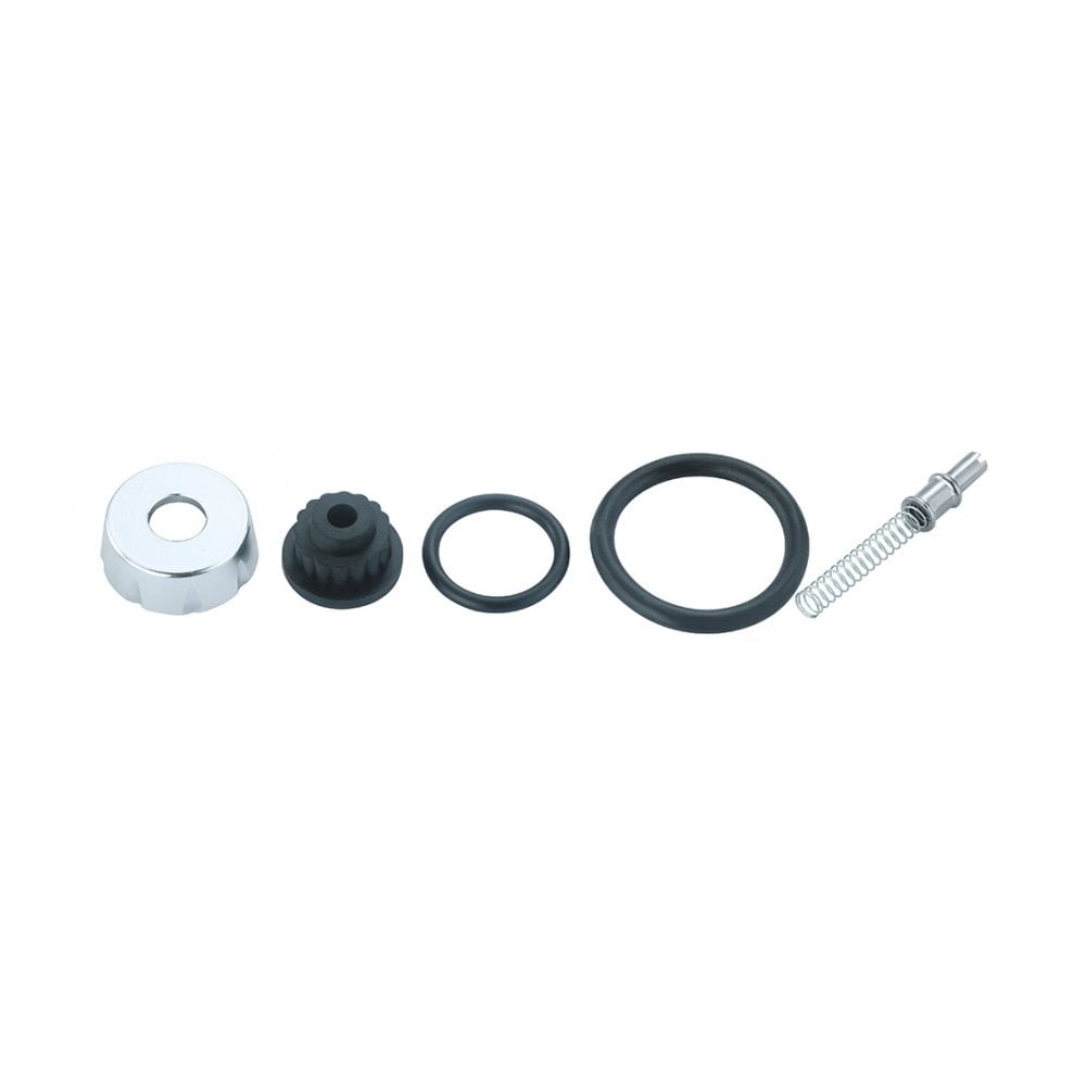 Topeak JoeBlow Ace pump rebuild kit with genuine replacement parts for maintenance and repair of bicycle inflator accessories.