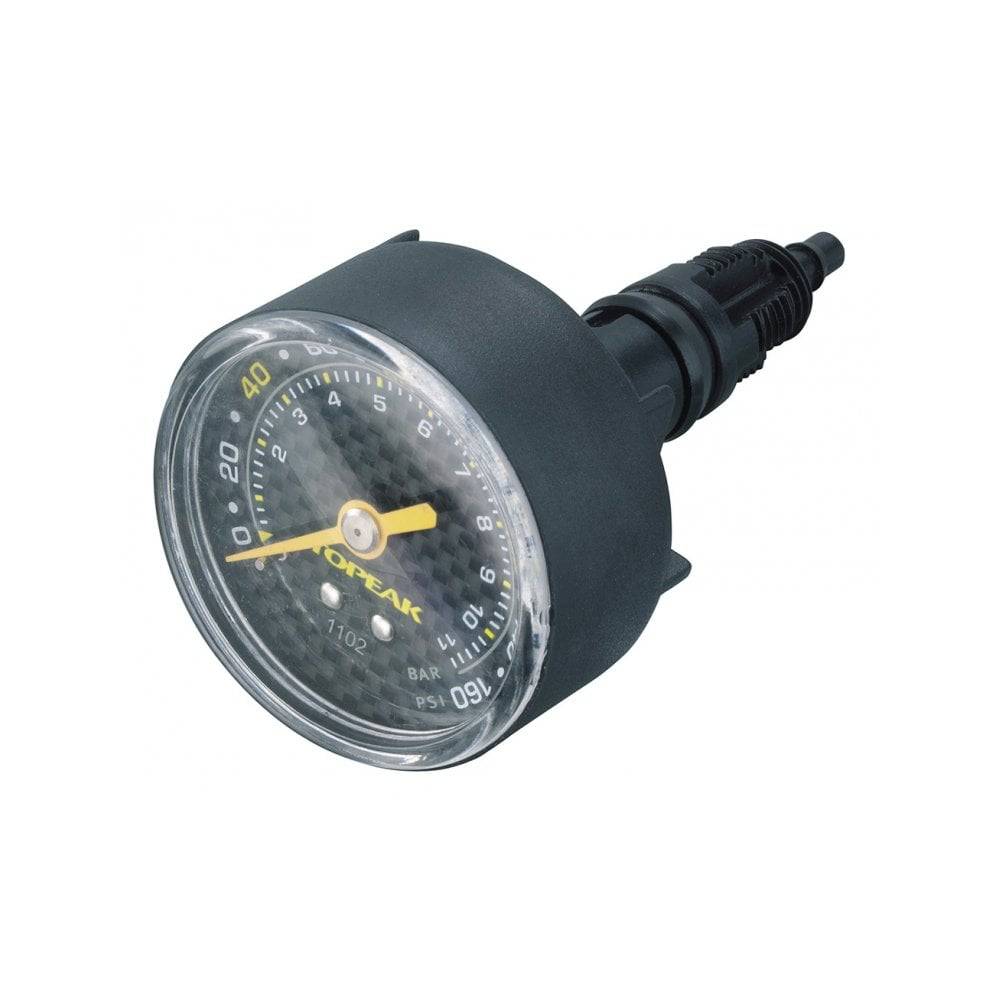 Topeak JoeBlow Pro Turbo Sprint pump with built-in gauge for accurate tire pressure monitoring and cycling accessories.