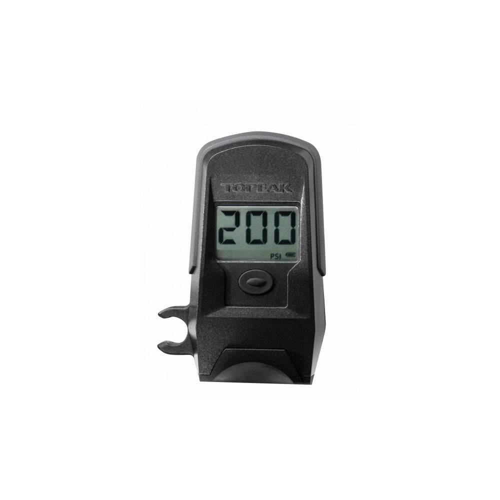Topeak JoeBlow Pro Digital Bike Pump with SmartHead DX3 and digital gauge, black, showcasing the pump and digital display.