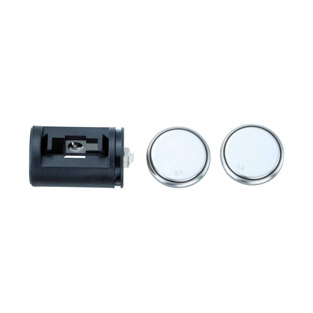 Topeak Mini Rocket iGlow bike safety light in black with batteries, compact and portable cycling accessory.