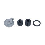 Topeak Peakini II rebuild kit in black, replacement accessories for pump maintenance, including seals and valves.
