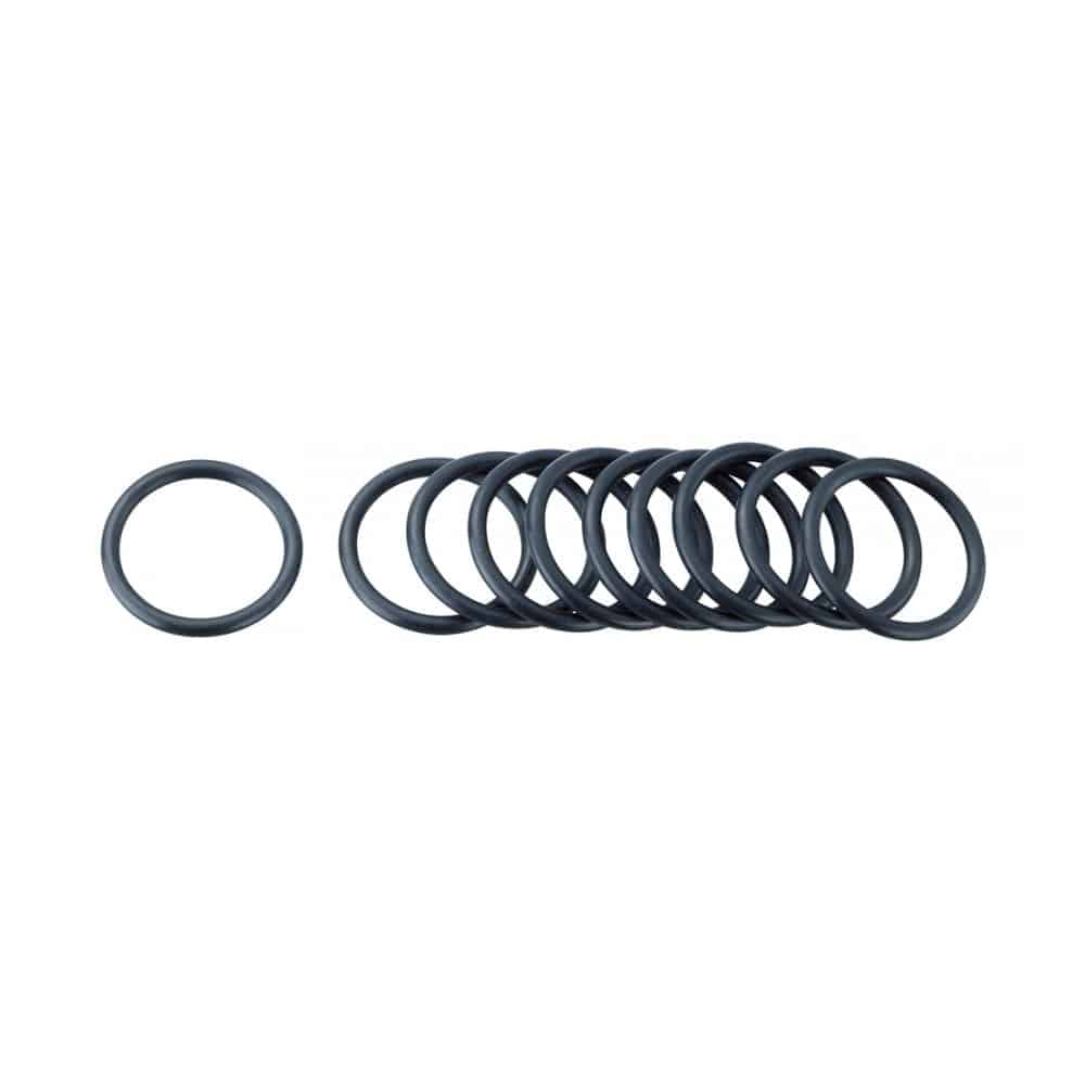 Topeak Race Rocket MT rebuild kit in black, includes pump maintenance and repair parts for mountain bike tire pumps.
