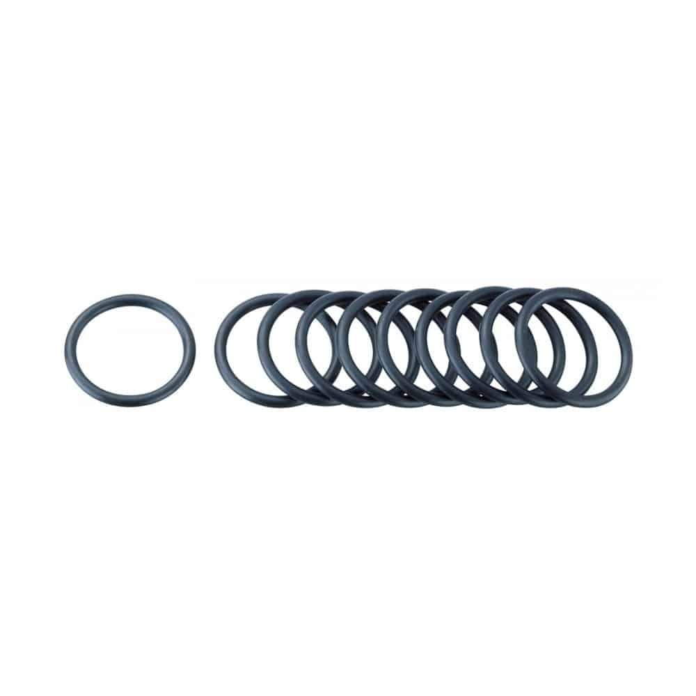 Topeak Race Rocket Rebuild Kit for pump repair and maintenance, black accessories for bicycle pump repair and replacement.