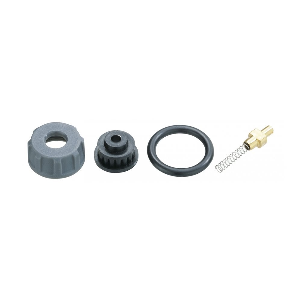 Topeak Harpoon Pump rebuild kit with replacement parts for reliable bicycle inflation, shown in black.