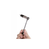 Topeak Nano TorqBar X bike torque wrench with integrated bit storage in black and silver, suitable for bike workshop use.