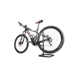Topeak Tune-up Stand X for eBikes and heavy-duty bikes, black adjustable workshop bike repair stand with sturdy construction.