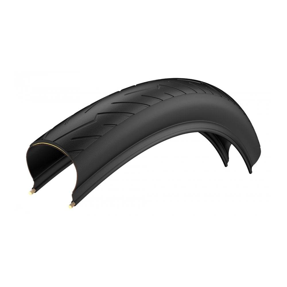 Pirelli Cinturato Velo tubeless-ready tyre with puncture protection and grip, shown mounted on bicycle wheel.