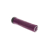 Ergon GA2 ergonomic mountain bike grips with CNC aluminum clamps and replaceable plugs, designed for comfortable riding.