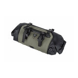 Topeak Frontloader pannier bag with waterproof 8L drybag mounted on a bike for bikepacking and cycling accessories.