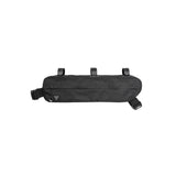 Topeak Midloader bike pannier bag on bike frame, water-resistant storage accessory, 3L to 6L capacity for cycling gear.