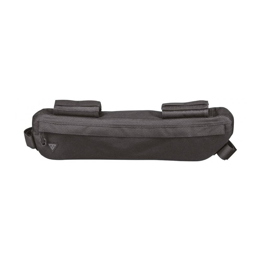 Topeak Midloader bike pannier bag mounted on a bike frame, water-resistant storage for cycling accessories, 3L-6L capacity