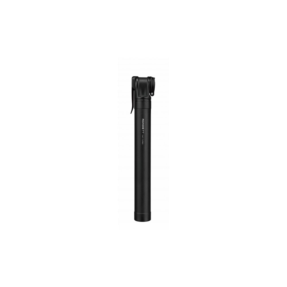 Topeak Roadie TT compact hand pump for road bike tires with twin turbo inflation, accessories for efficient tire inflation.