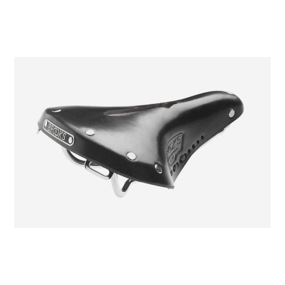 Brooks B17 Carved ladies saddle with pressure relief cut-out, ergonomic cycling saddle for women, black leather component.