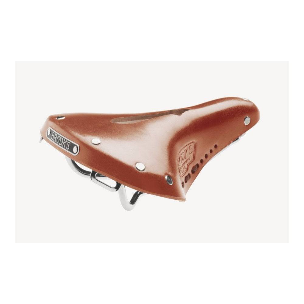 Brooks B17 Carved Ladies Saddle with pressure relief cut-out design, showcasing the ergonomic, vintage-style bicycle saddle.
