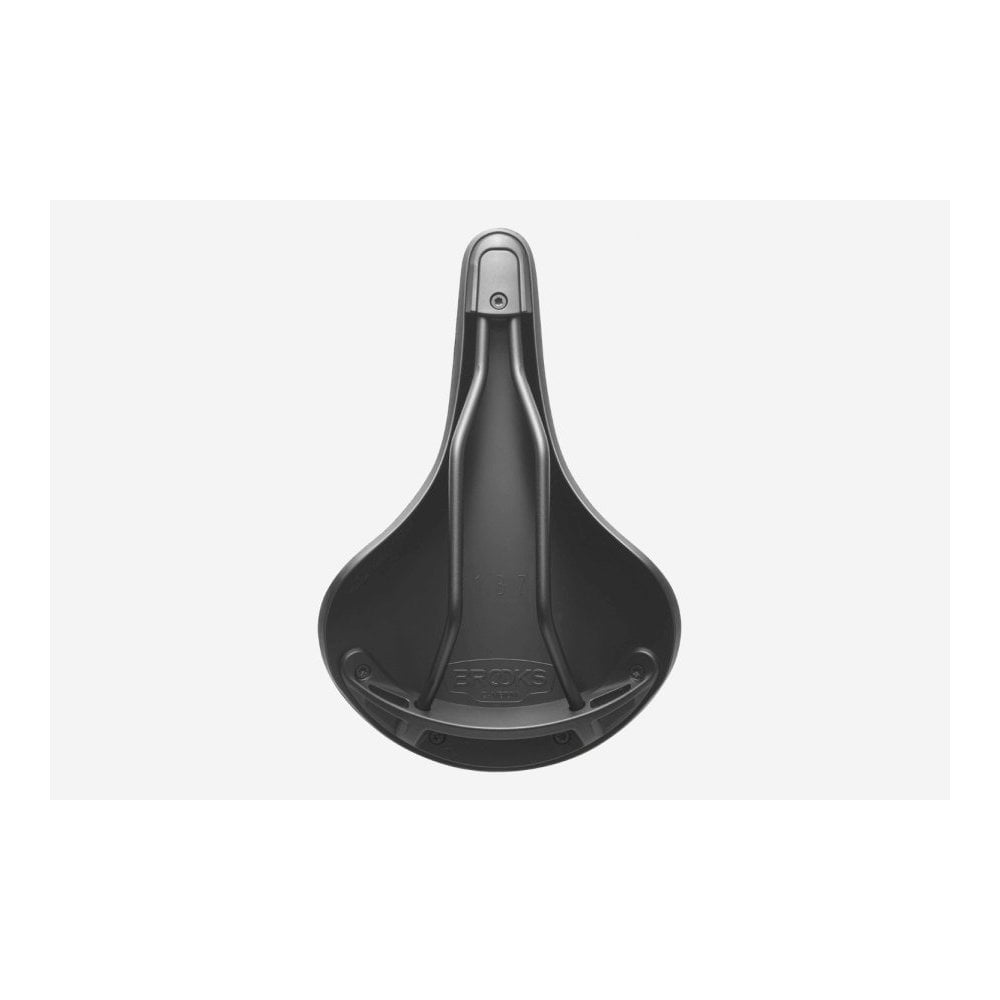 Brooks C19 Cambium waterproof city commuter saddle with accessory loops, designed for all-weather urban cycling comfort.