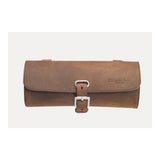 Brooks handmade leather saddle tool bag with loops, designed as a durable pannier accessory for cycling gear.