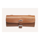 Brooks handmade leather saddle tool bag with bag loops, designed as a durable pannier accessory for cycling and bike storage.