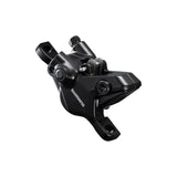 Shimano Deore BR-MT410 2-pot hydraulic brake caliper for front and rear, post mount, no adapters, bicycle component.
