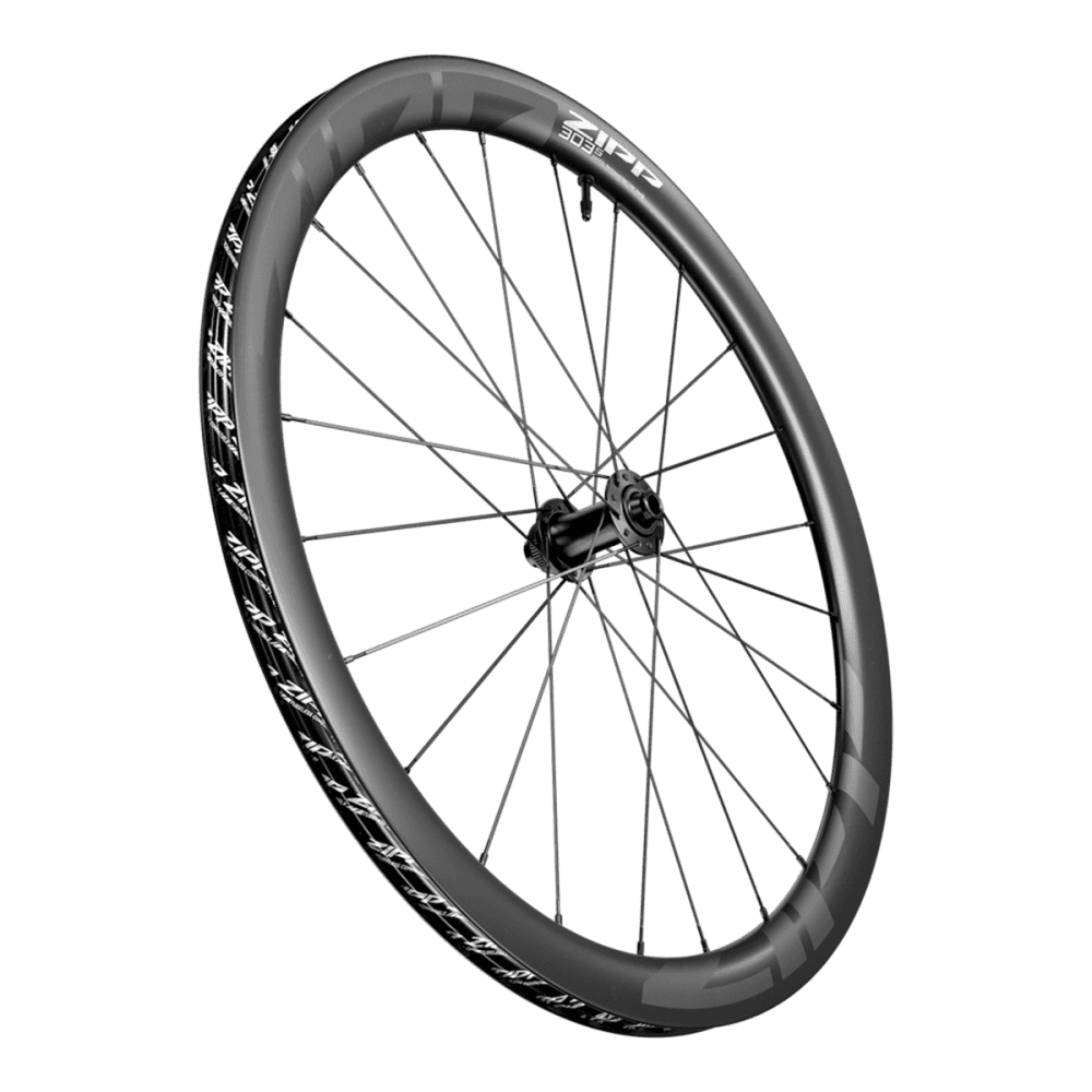 Zipp 303 S carbon tubeless 700c front wheel with disc brake, center lock, 12x100mm axle, lightweight cycling component