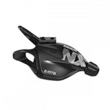 Black SRAM NX Eagle 12-speed MTB rear shifter with single click trigger and discrete clamp, designed for mountain bike components.