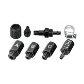 Topeak Rebuild Kit for DX Heads, black pump repair and inflation replacement accessories, designed for bicycle pump maintenance.