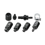 Topeak Rebuild Kit for DX Heads, black pump repair and inflation replacement accessories, designed for bicycle pump maintenance.