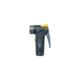 Topeak Spare Smarthead EX replacement bike pump head with hose clamp, black and yellow, without hose.