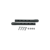 Topeak adjustable telescopic legs for Super Tourist and Uni Explorer bike racks, shown in black, with a focus on their extendable design.