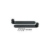 Topeak adjustable legs for Super Tourist fat and disc rack with mounting hardware, shown in black.