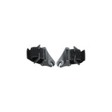 Topeak Spare Seat Stay Brackets with hook and loop straps for Roadie rack, black bike accessories on a bicycle.