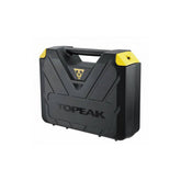 Topeak Prepbox Black professional bike tool kit with 18 essential tools, stored in a compact workshop case for cycling repairs.