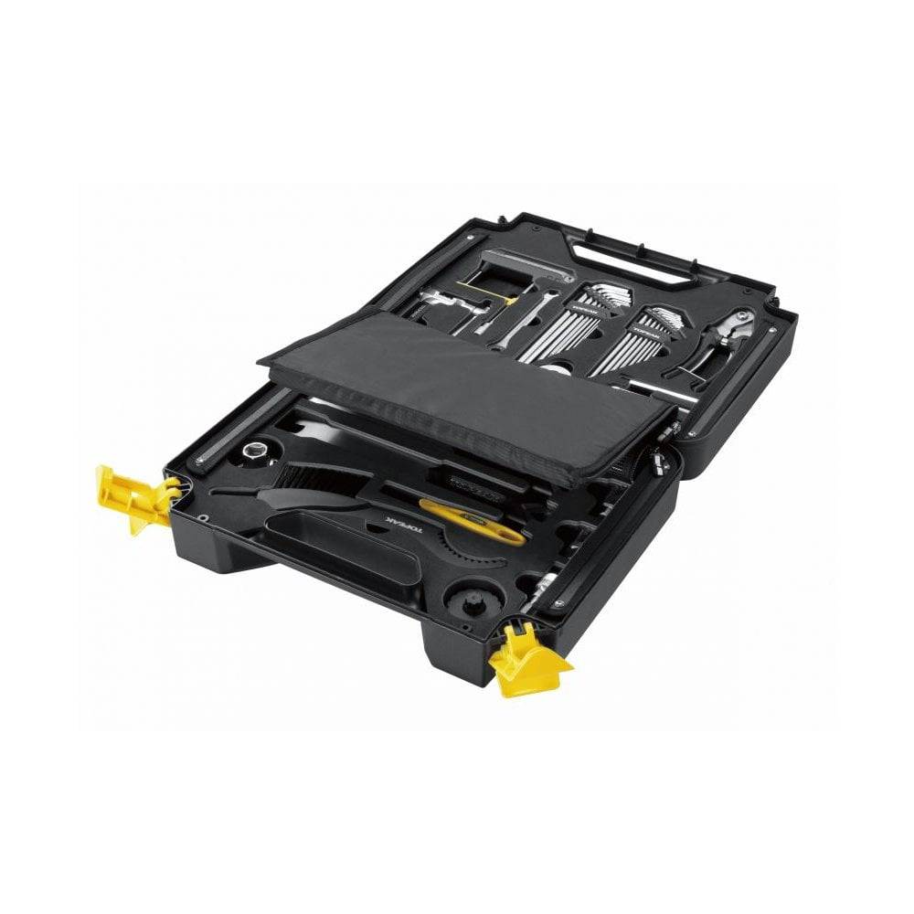 Topeak Prepbox Black professional bike tool kit with 18 essential tools for bike maintenance and repair.