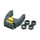 Black Topeak Tourguide Bar Bag with QuickClick bracket and rain cover, bike accessory for added storage and weather protection.