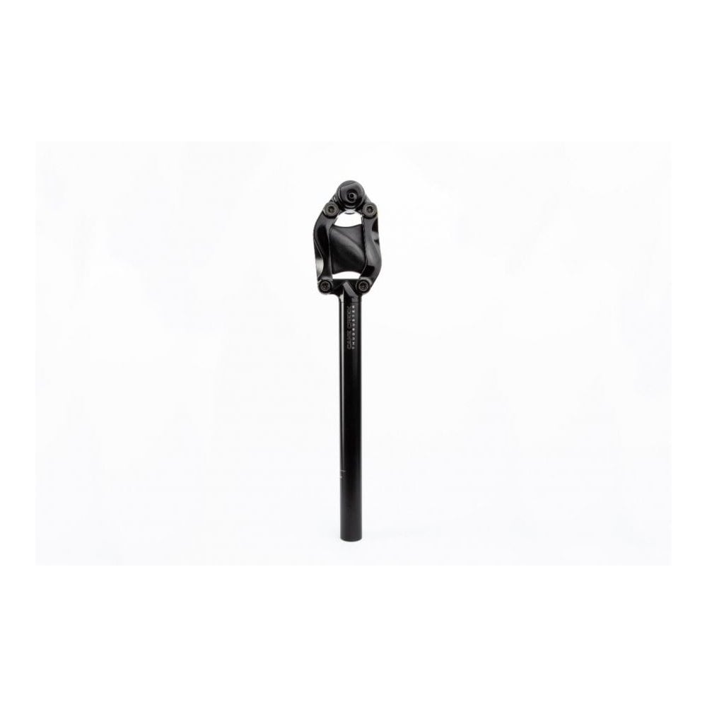 Cane Creek Thudbuster LT G4 suspension seatpost with tool-free elastomer adjustment and components for bike comfort.