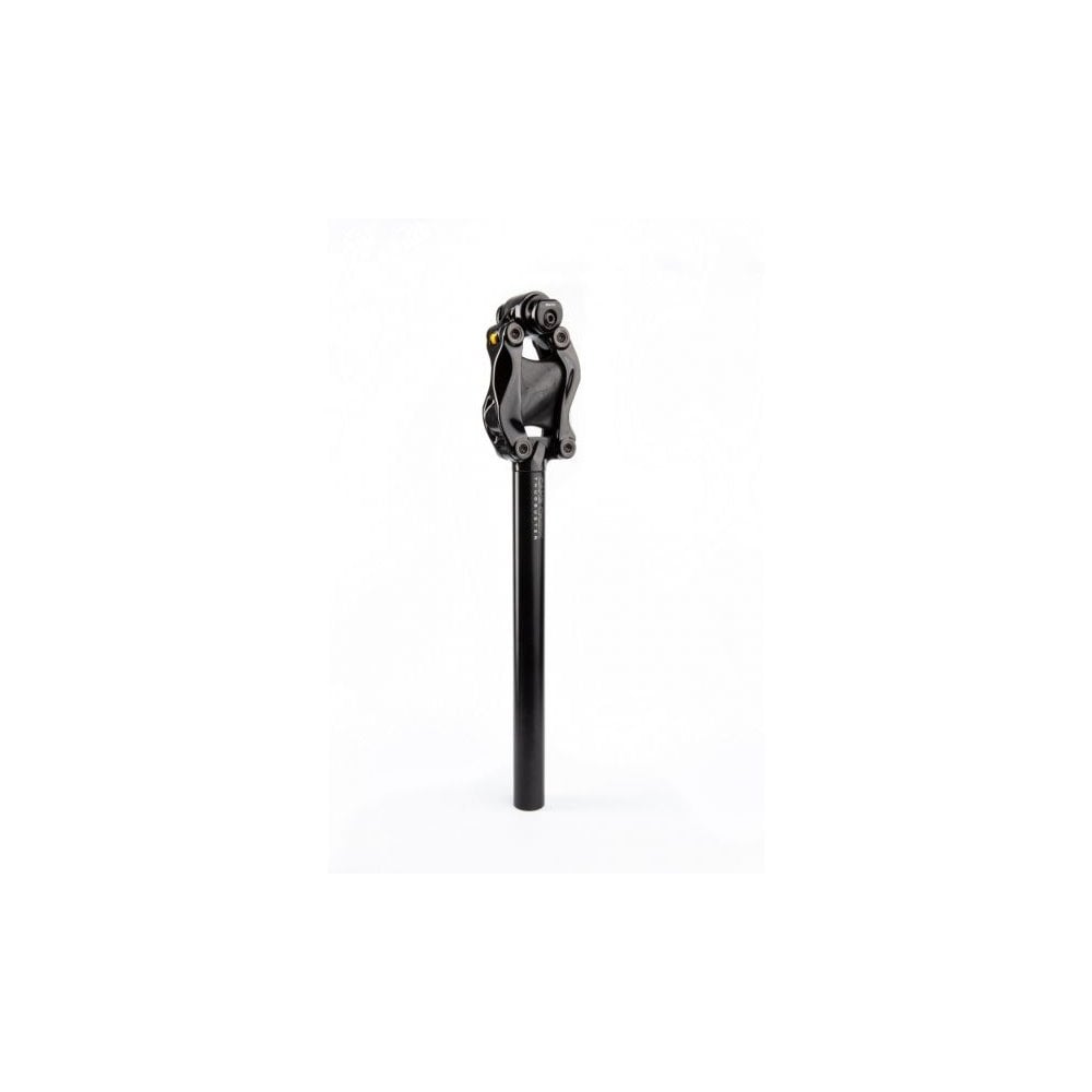Cane Creek Thudbuster LT G4 suspension seatpost with tool-free elastomer adjustment, shown installed on a bicycle component.