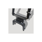 Delta Thru-Axle Hitch Pro black accessory with roof rack adapter, compatible with 12mm and 15mm axles for bikes.