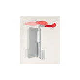 Black Delta hinged single bike hook with rubber arm protection for vertical bike storage, ideal as bike accessories.