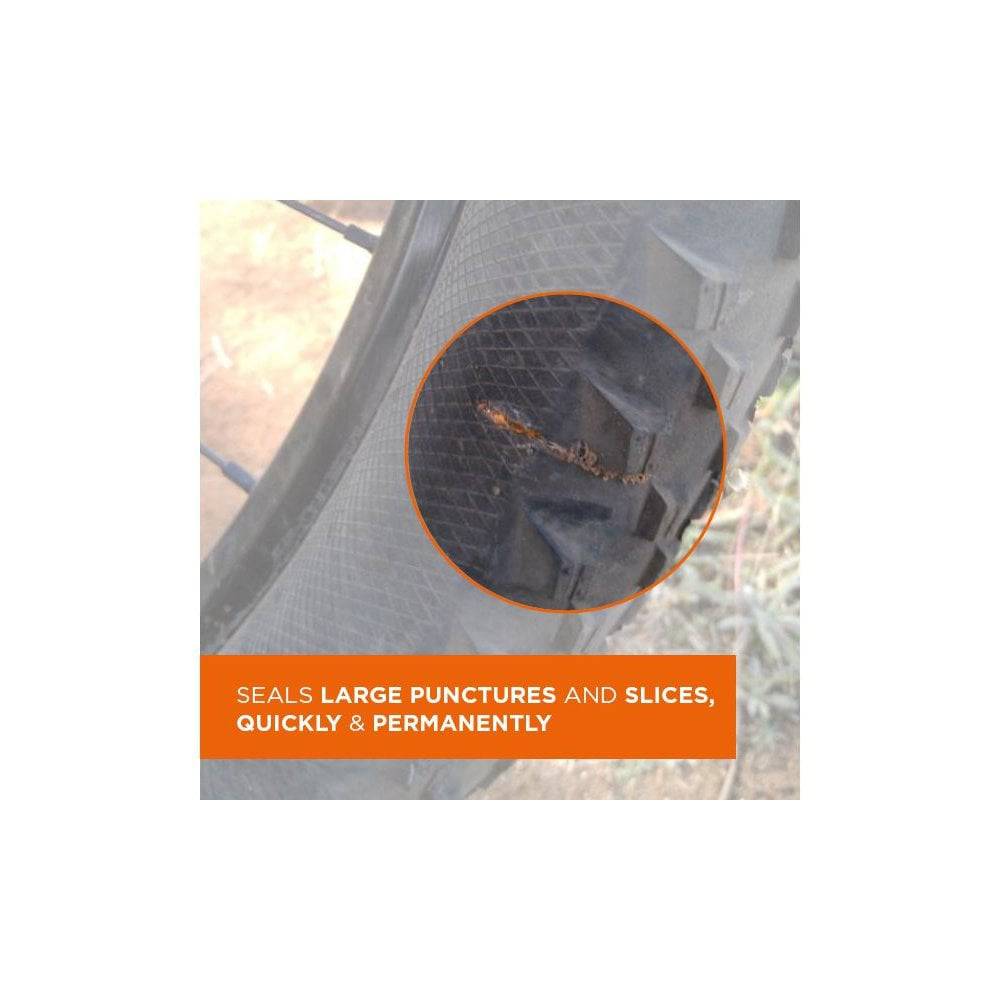 Orange Seal Endurance tubeless sealant in a container, designed for puncture protection and cold weather use for bike tires.
