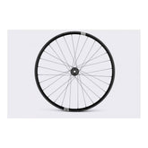 Crankbrothers Synthesis Alloy XCT 29-inch front wheel with black and grey finish, 6-bolt disc brake compatible, boost aluminum rim